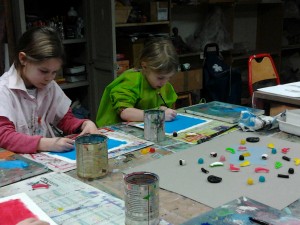 association le sablier - atelier arts plastiques - enfants