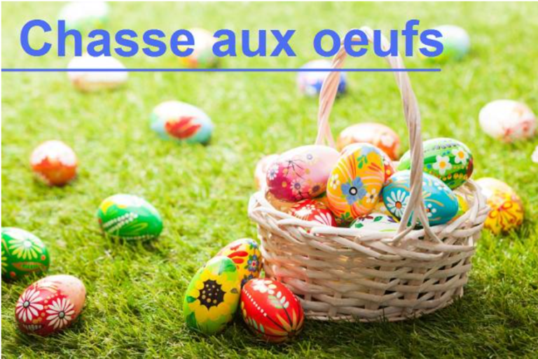 Chasse aux œufs de Pâques (22 avril)