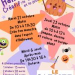 Halloween Créatif — 4 ateliers artistiques enfants (mar 21 et jeu 23 oct)